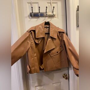 Spring Autumn Faux Soft Leather Jacket Women Loose PU Leather